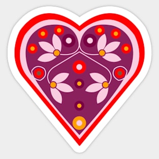 Folk Heart 3 Sticker